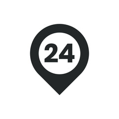 24 hours support location icon