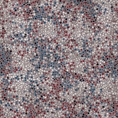 Seamless red white and blue textured geometric pattern. High quality illustration. Color blocked shapes in an old vintage look. Generic and versatile design useful for all types of surface design.