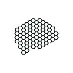 Geometric brain icon