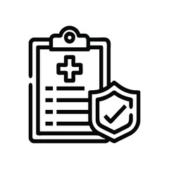 Patient's Medical Report line icon