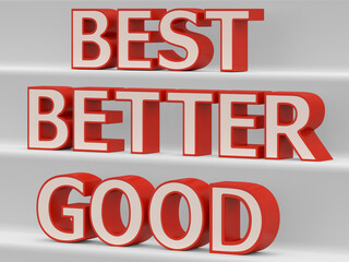 good, better and best word