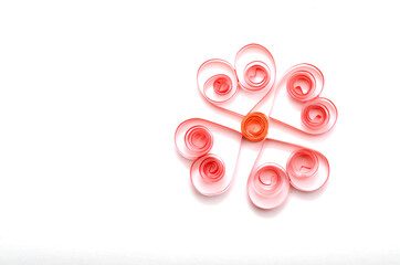 Heart of paper quilling symbol