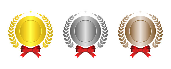 ランキングのメダルセット（数字なし/光沢あり）