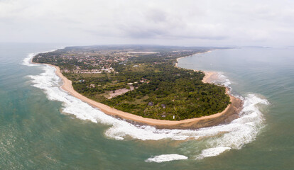 Imagem Aérea da Ponta de Mutá na Península de Maraú, Bahia, Brasil
