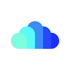 Creative cloud computing logo icon