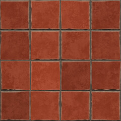 Realistic Seamless Tiles Texture,  3d Rendering