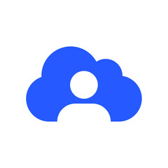 Fototapeta na wymiar cloud computing profile icon