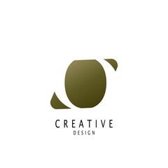 Abstract Letter O logo. Vector design concept geometrical shape
