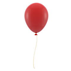 Red balloon icon isolated on white background