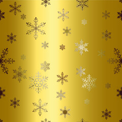 golden snowflakes background