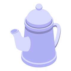 Ceramic tea pot icon. Isometric of ceramic tea pot vector icon for web design isolated on white background