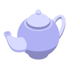 Porcelain tea pot icon. Isometric of porcelain tea pot vector icon for web design isolated on white background