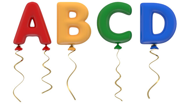 Multicolored alphabet