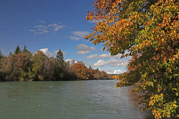 Aare bei Belp, Bern, Schweiz	