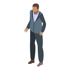 African businessman icon. Isometric of african businessman vector icon for web design isolated on white background