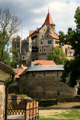 Large, Gothic Pernstejn Castle - Czech Republic, Moravian castle. Czechia