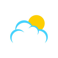 sun and cloud vector  illustration