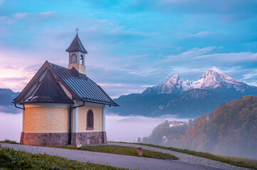 Fototapeta premium Kirchleitn Kapelle in Berchtesgaden