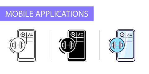 mobile app icon, sports training