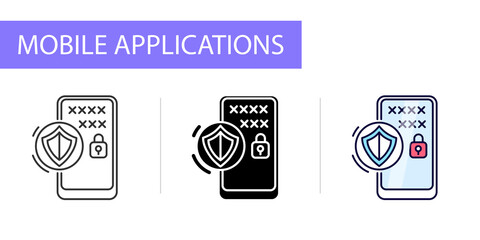 mobile app icon, password storage app