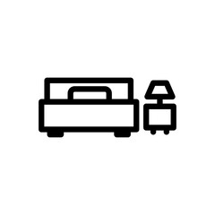 bed icon vector symbol template