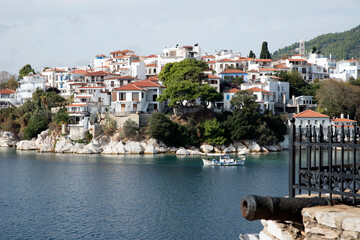 10/25/2020, Greece, island of Skiathos, the beautiful city of Skiathos finds its daily life again, after the end of the summer tourist season.