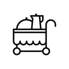 Linear food room service icon
