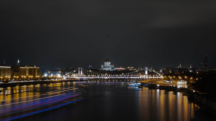 Fototapeta premium Moscu a la vista con luces