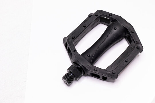 Black plastic Bicycle pedal.