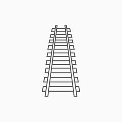 railroad icon, railway vector illustration