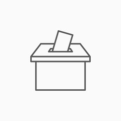 voting ballot box icon vector