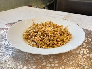 sprouted green buckwheat