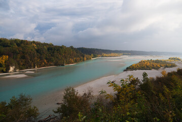 Fiume Tagliamento nel periodo autunnale