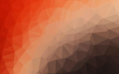 Light Red, Yellow vector shining triangular background.
