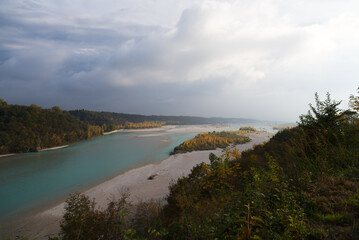 Fiume Tagliamento nel periodo autunnale