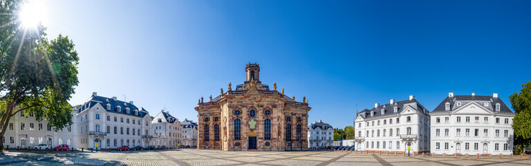 Fototapeta na wymiar Panorama, Ludwigskirche, Saarbrücken, Saarland 