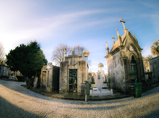 Fototapeta na wymiar Old cemetery in Europe