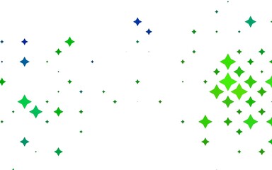Obraz premium Light Blue, Yellow vector template with sky stars.