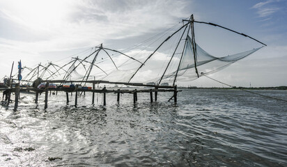 Fototapeta na wymiar Kochi is a city in Kerala state in southwestern India, washed by the waters of the Arabian Sea