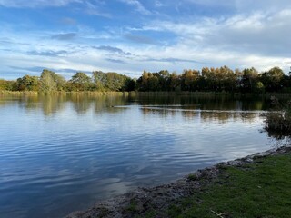 Alderford Lake in Whitchurch in the Autumn