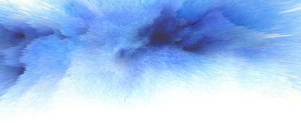 Fotobehang Digital Illustration. Color blue splash. Abstract horizontal background.. © Liliia