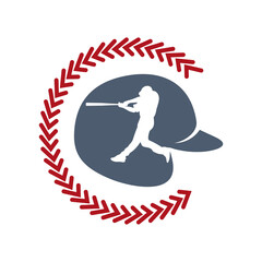 Baseball emblem design vector, Baseball Logo design template, Symbol icon, Illustration