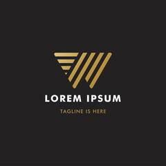 Modern Abstract Initial Letter W Logo Icon Tamplate Design