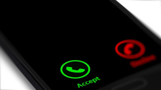 Smartphone with  Loan Scam Calling Massage on Display. Seamless Loops