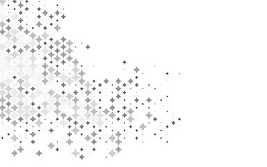 Light Silver, Gray vector pattern with christmas stars.