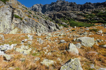 Great Cold Valley in High Tatras, Slovakia. The Great Cold Valley is 7 km long valley, very attractive for tourists