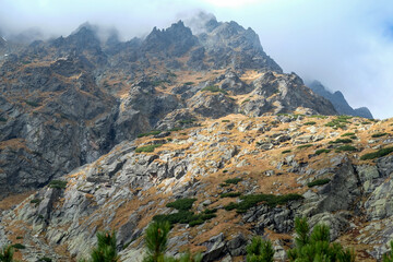 Great Cold Valley in High Tatras, Slovakia. The Great Cold Valley is 7 km long valley, very attractive for tourists