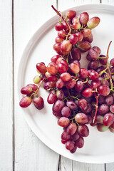 Ripe red grapes.