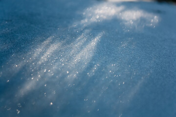 Fototapeta premium Winter blue frost bokeh texture
