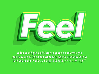 Bold 3d Green Text Effect